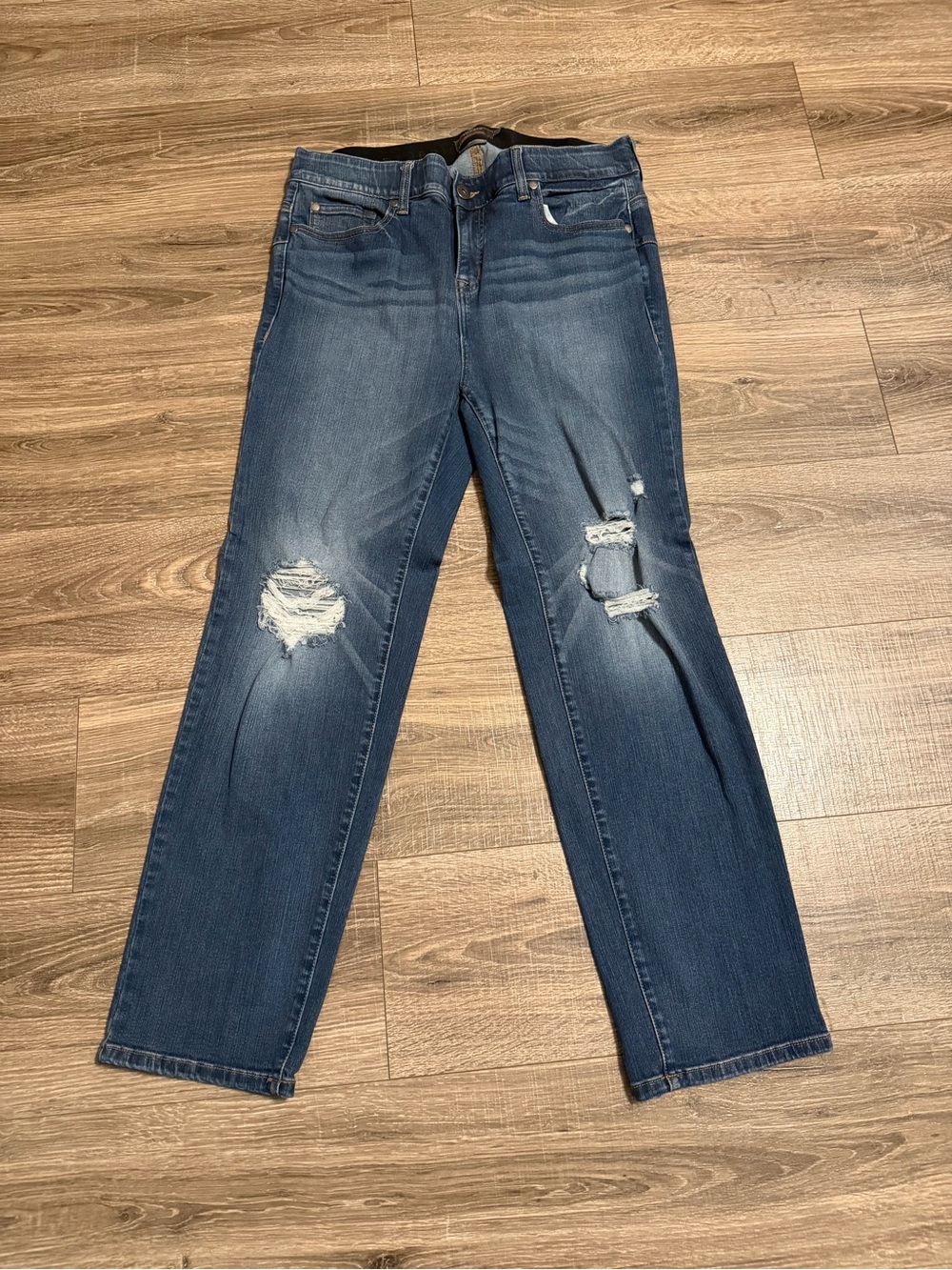 torrid Distressed Dark Blue Boyfriend Jeans